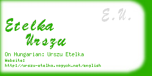 etelka urszu business card